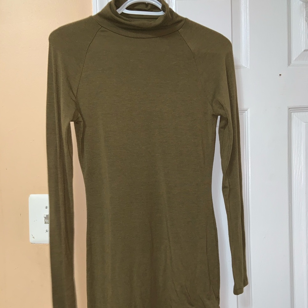 Long sleeve turtle neck dress